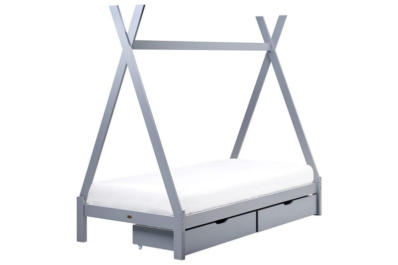 Børneseng med skuffer Devay - Grå - Møbler - Børnemøbler - Børneseng & juniorseng - Husseng