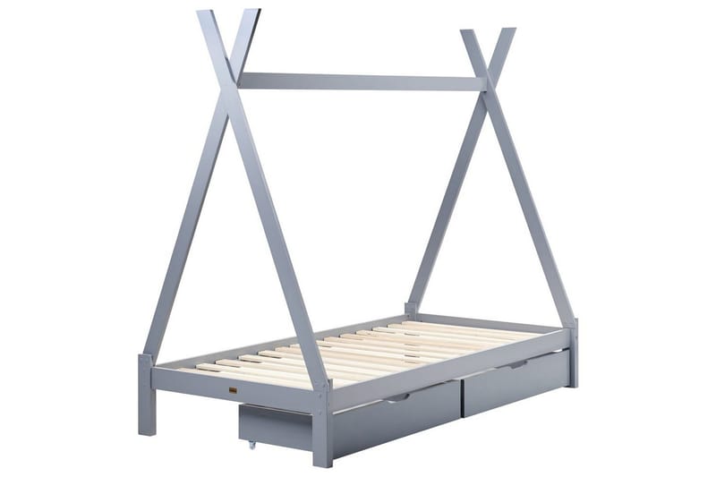 Børneseng med skuffer Devay - Grå - Møbler - Børnemøbler - Børneseng & juniorseng - Husseng