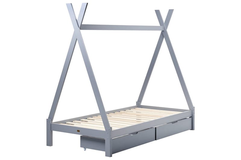 Børneseng med skuffer Devay - Grå - Møbler - Børnemøbler - Børneseng & juniorseng - Husseng