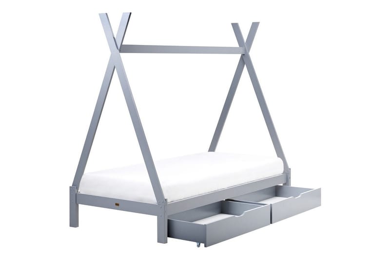 Børneseng med skuffer Devay - Grå - Møbler - Børnemøbler - Børneseng & juniorseng - Husseng