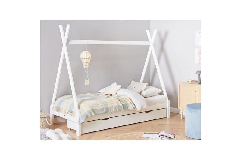 Børneseng med skuffer Devay - Hvid - Møbler - Børnemøbler - Børneseng & juniorseng - Husseng