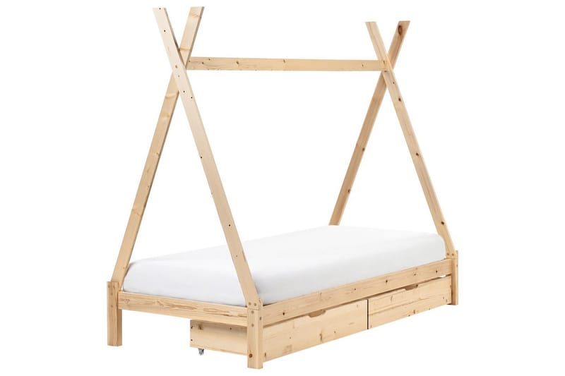 Børneseng med skuffer Devay - Lyst træ - Møbler - Børnemøbler - Børneseng & juniorseng - Husseng