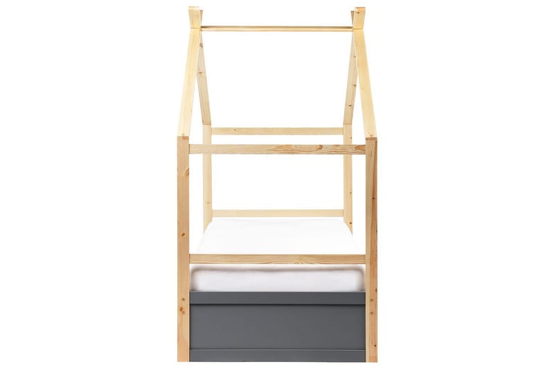 Børneseng Orgeval - Grå, lyst træ, hvid - Møbler - Børnemøbler - Børneseng & juniorseng - Husseng