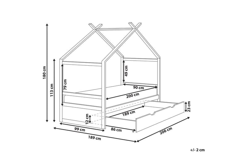 Børneseng Orgeval - Hvid - Møbler - Børnemøbler - Børneseng & juniorseng - Husseng