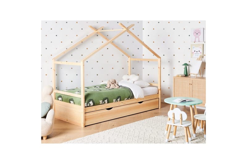 Børneseng Orgeval - Lyst træ - Møbler - Børnemøbler - Børneseng & juniorseng - Husseng