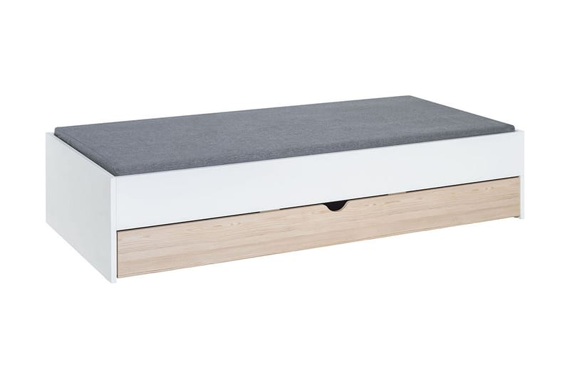 Bed with front 90X200 Stige by white/pine - VOX - Børneseng & juniorseng