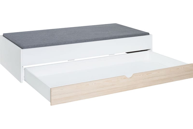 Bed with front 90X200 Stige by white/pine - VOX - Børneseng & juniorseng