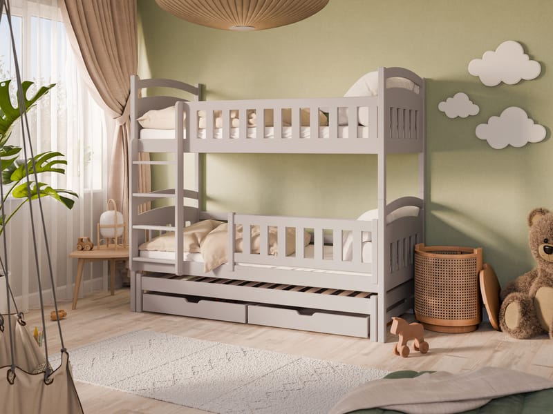 Blankana Køjeseng to sovepladser 90x200 cm - Beige - Møbler - Børnemøbler - Børneseng & juniorseng - Køjeseng børn