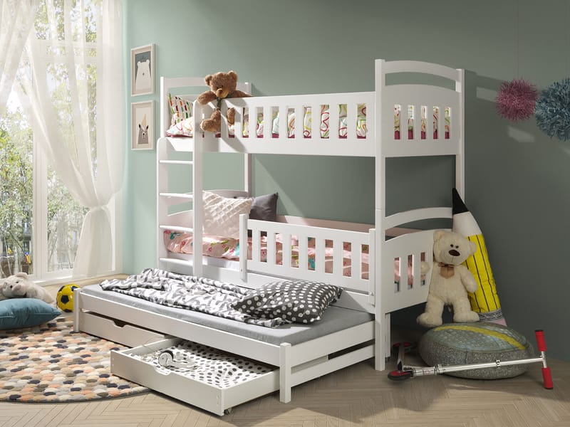 Blankana Køjeseng to sovepladser 90x200 cm - Beige - Møbler - Børnemøbler - Børneseng & juniorseng - Køjeseng børn