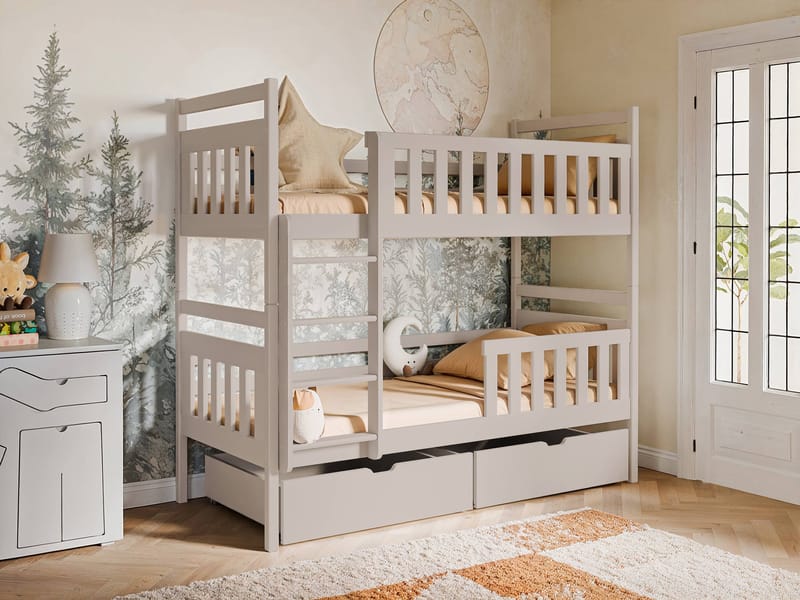 Bridgeorth Køjeseng to sovepladser 90x200 cm - Beige - Møbler - Børnemøbler - Børneseng & juniorseng - Køjeseng børn