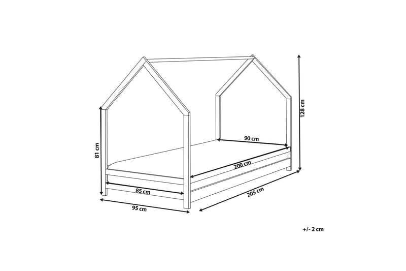 Farrah Juniorseng 90x200 cm - Hvid - Møbler - Børnemøbler - Børneseng & juniorseng