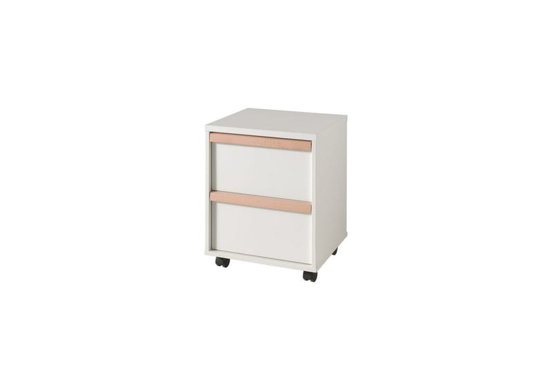 Garderobe med Halvhøj seng Skrivebord Trolley London Hvid - Hvid - Møbler - Børnemøbler - Børneseng & juniorseng - Køjeseng børn