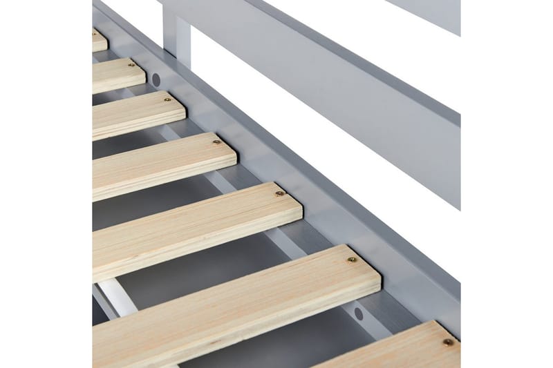 Højseng med skrivebord Foucamont - Grå - Møbler - Børnemøbler - Børneseng & juniorseng - Højseng børn