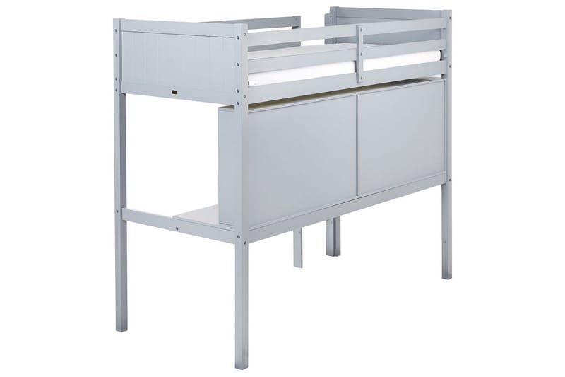 Højseng med skrivebord Foucamont - Grå - Møbler - Børnemøbler - Børneseng & juniorseng - Højseng børn