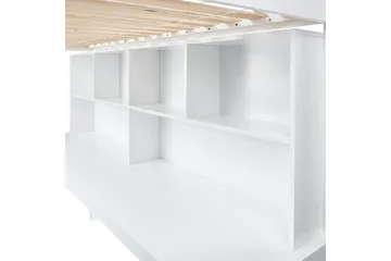 Højseng med skrivebord Foucamont - Hvid - Møbler - Børnemøbler - Børneseng & juniorseng - Højseng børn
