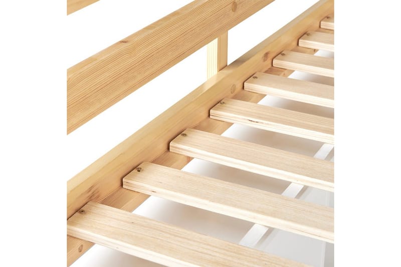 Højseng med skrivebord Foucamont - Lys træ, hvid - Møbler - Børnemøbler - Børneseng & juniorseng - Højseng børn