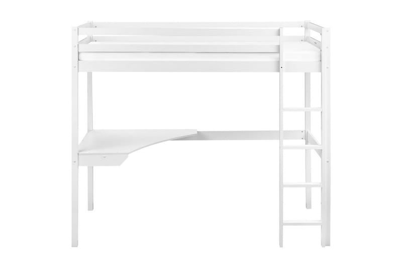 Højseng med skrivebord Loury - Hvid - Møbler - Børnemøbler - Børneseng & juniorseng - Højseng børn