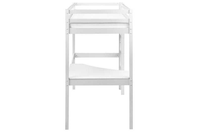 Højseng med skrivebord Loury - Hvid - Møbler - Børnemøbler - Børneseng & juniorseng - Højseng børn