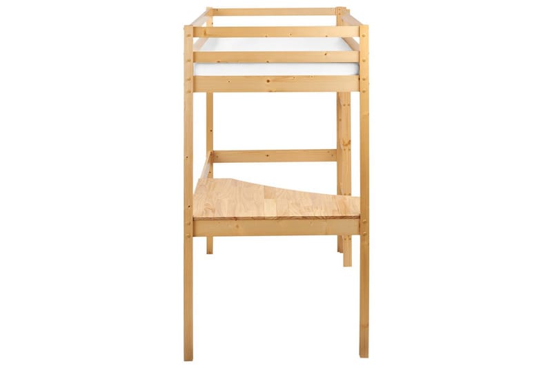 Højseng med skrivebord Loury - Lyst træ - Møbler - Børnemøbler - Børneseng & juniorseng - Højseng børn