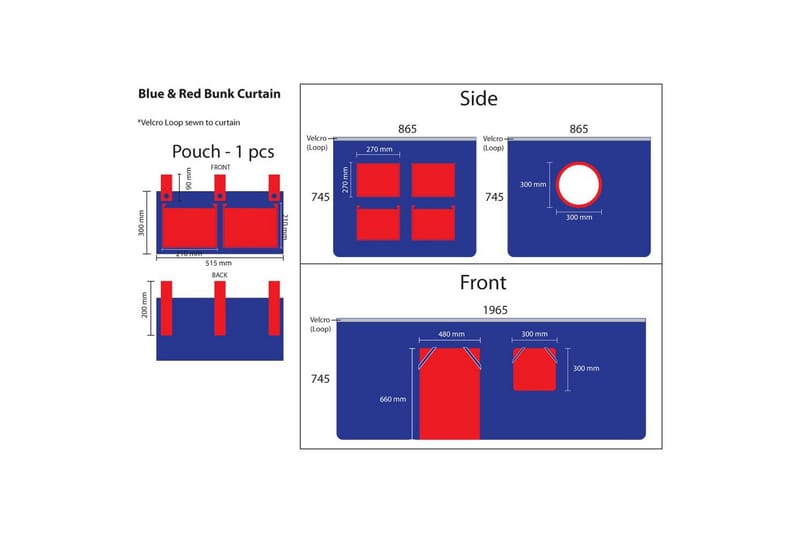 Halvhøj seng med forhæng og rutsjebane Pino Naturlig, Domino - Naturlig, Domino - Møbler - Børnemøbler - Børneseng & juniorseng - Højseng børn