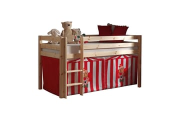 Halvhøj seng med forhæng Pino Naturlig, Chucky