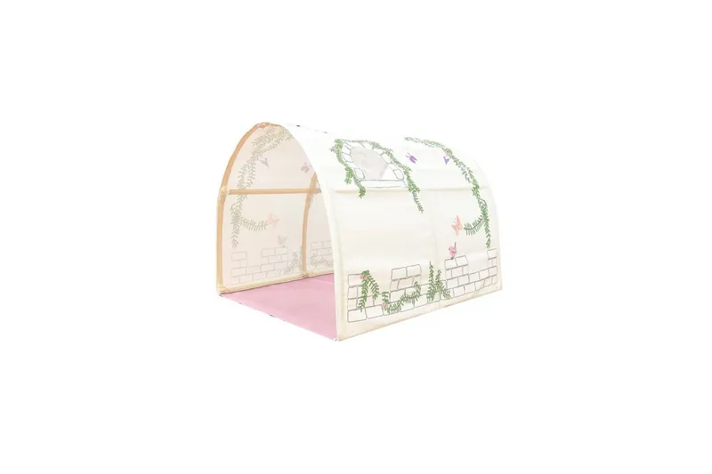 Halvhøj seng med gardin Pino Birdy Grå, Grå, Uden rutsjebane, Birdy, Ingen lommer - Grå, Grå, Uden rutsjebane, Birdy, Ingen lommer - Møbler - Børnemøbler - Børneseng & juniorseng - Højseng børn