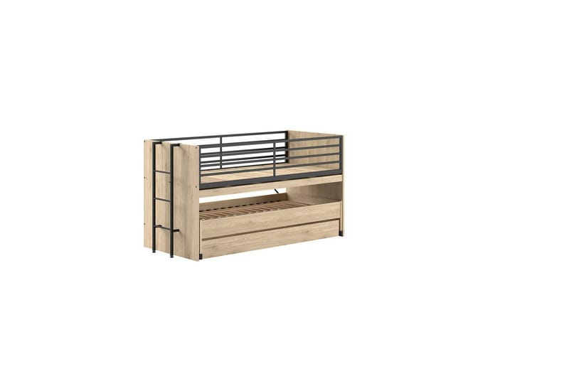 Halvhøj seng med underseng Sam Eg, Eg