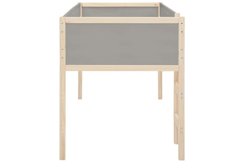 Halvhøj seng Square Line Grå - Grå - Møbler - Børnemøbler - Børneseng & juniorseng - Højseng børn