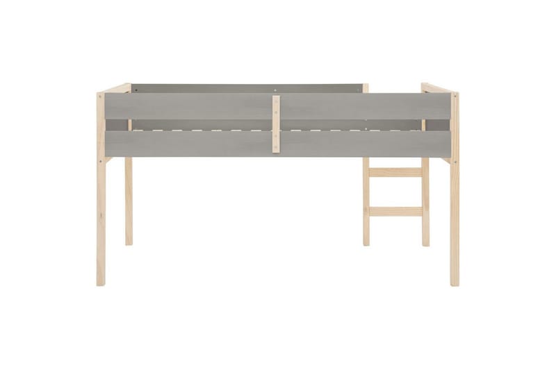 Halvhøj seng Square Line Grå - Grå - Møbler - Børnemøbler - Børneseng & juniorseng - Højseng børn