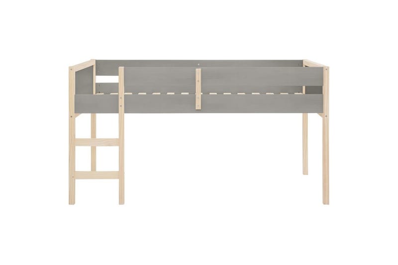 Halvhøj seng Square Line Grå - Grå - Møbler - Børnemøbler - Børneseng & juniorseng - Højseng børn