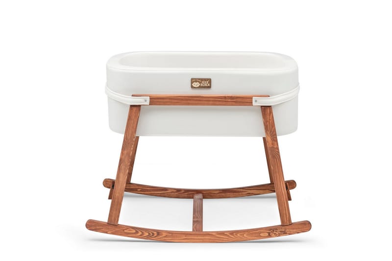 Hier Vugge 90 cm - Oak/Hvid - Møbler - Børnemøbler - Børneseng & juniorseng