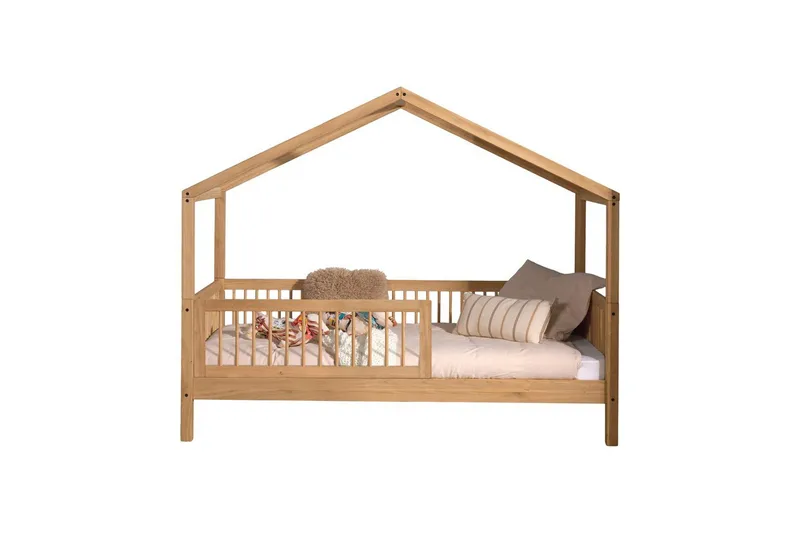 HouseBed med sikkerhedsskinne Forrest Egetræ, Egetræ