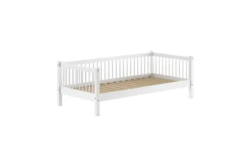 HouseBed med skuffe, sikkerhedsskinne og tekstilsæt Forrest Hvid - Hvid - Møbler - Børnemøbler - Børneseng & juniorseng - Husseng