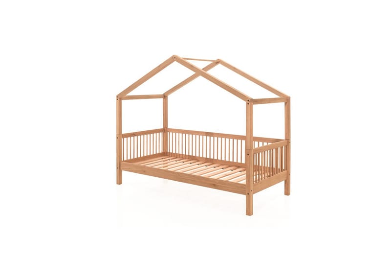 HouseBed med skuffe og tekstilsæt Forrest Egetræ - Egetræ - Møbler - Børnemøbler - Børneseng & juniorseng - Husseng