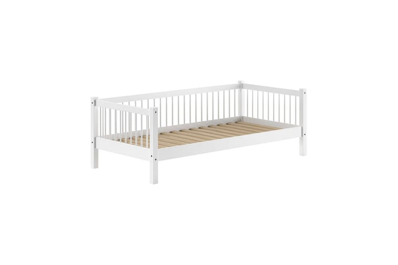 HouseBed med skuffe og tekstilsæt Forrest Hvid - Hvid - Møbler - Børnemøbler - Børneseng & juniorseng - Husseng