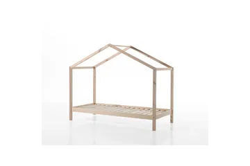 Husseng med Tekstilsæt Dallas 90x200 cm Naturlig, Uden hegn, Uden skuffe - Naturlig, Uden hegn, Uden skuffe - Møbler - Børnemøbler - Børneseng & juniorseng - Husseng