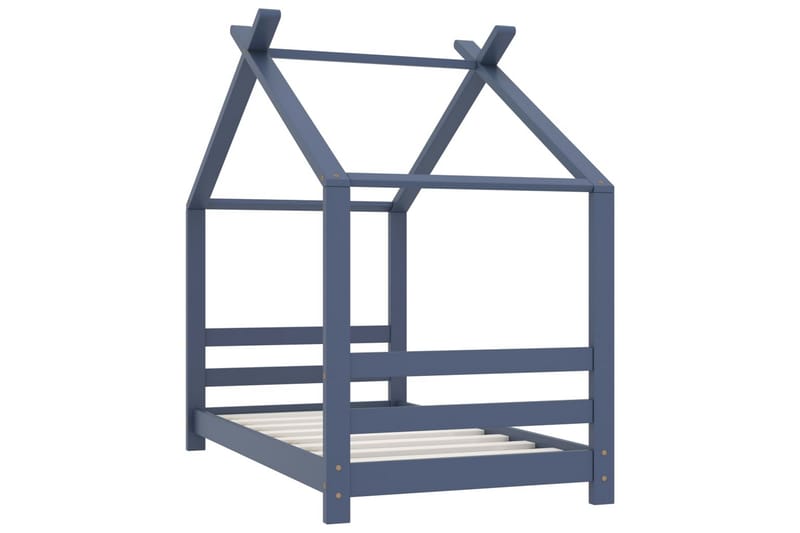 Sengestel Til Husseng 70x140 cm Massivt Fyrretræ Grå - Møbler - Børnemøbler - Børneseng & juniorseng - Husseng