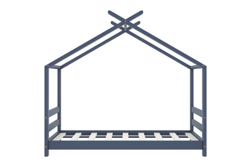Sengestel Til Husseng 70x140 cm Massivt Fyrretræ Grå - Møbler - Børnemøbler - Børneseng & juniorseng - Husseng