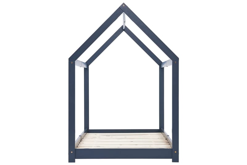 Sengestel Til Husseng 80 X 160 Cm Massivt Fyrretræ Grå - Grå - Møbler - Børnemøbler - Børneseng & juniorseng - Husseng