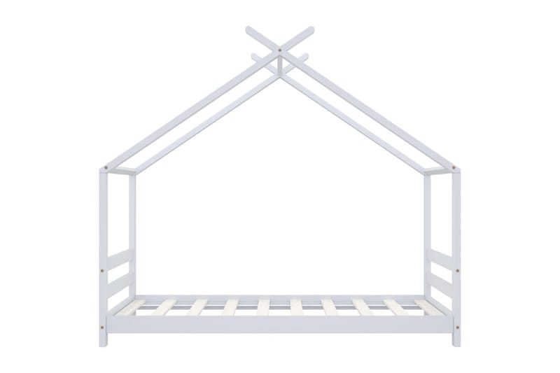Sengestel Til Husseng 80x160 cm Massivt Fyrretræ Hvid - Møbler - Børnemøbler - Børneseng & juniorseng - Husseng