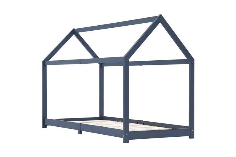 Sengestel Til Husseng 90 X 200 Cm Massivt Fyrretræ Grå - Grå - Møbler - Børnemøbler - Børneseng & juniorseng - Husseng