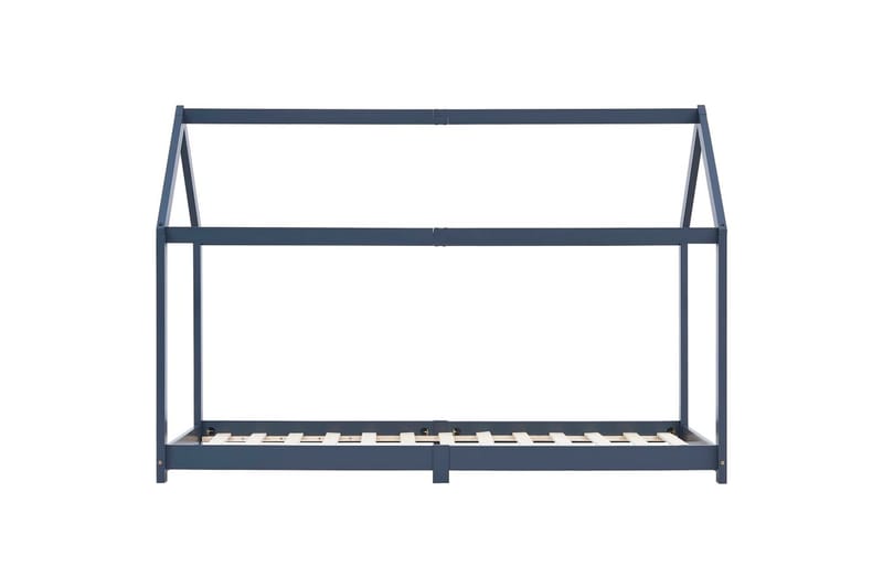 Sengestel Til Husseng 90 X 200 Cm Massivt Fyrretræ Grå - Grå - Møbler - Børnemøbler - Børneseng & juniorseng - Husseng