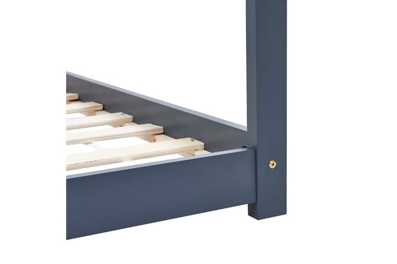 Sengestel Til Husseng 90 X 200 Cm Massivt Fyrretræ Grå - Grå - Møbler - Børnemøbler - Børneseng & juniorseng - Husseng