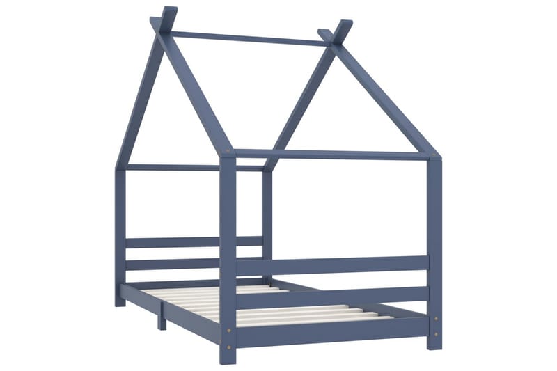 Sengestel Til Husseng 90x200 cm Massivt Fyrretræ Grå - Møbler - Børnemøbler - Børneseng & juniorseng - Husseng