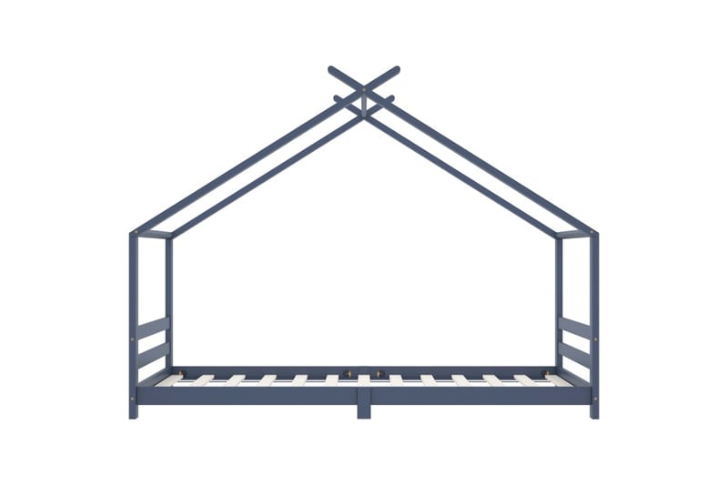 Sengestel Til Husseng 90x200 cm Massivt Fyrretræ Grå - Møbler - Børnemøbler - Børneseng & juniorseng - Husseng