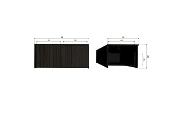 Køjebænk Ny Gravure - Sort, Fyr - Møbler - Stole & lænestole - Bænke - Entrébænk