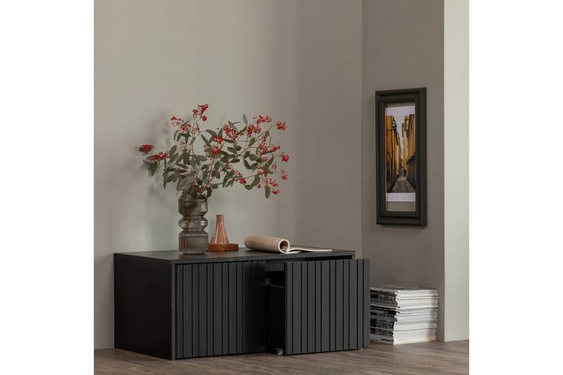 Køjebænk Ny Gravure - Sort, Fyr - Møbler - Stole & lænestole - Bænke - Entrébænk