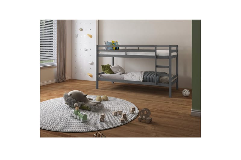 Køjeseng Alpi 208x103x143 cm, Grå - 208x103x143 cm, Grå - Møbler - Børnemøbler - Børneseng & juniorseng - Køjeseng børn