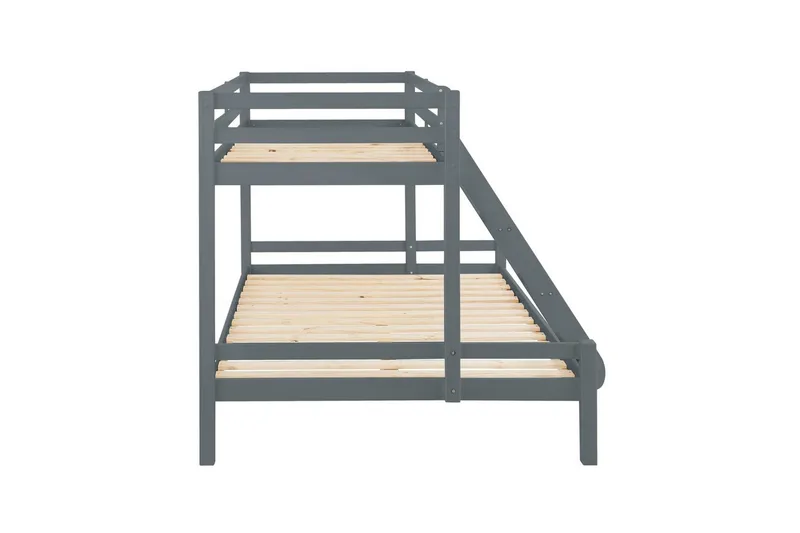 Køjeseng Alpi 280x142x143 cm, Grå - 280x142x143 cm, Grå - Møbler - Børnemøbler - Børneseng & juniorseng - Køjeseng børn