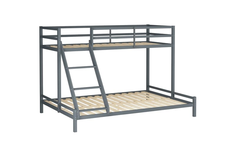 Køjeseng Alpi 280x142x143 cm, Grå - 280x142x143 cm, Grå - Møbler - Børnemøbler - Børneseng & juniorseng - Køjeseng børn